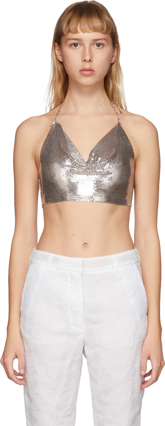Justine Clenquet SSENSE Exclusive Silver Kate Tank Top