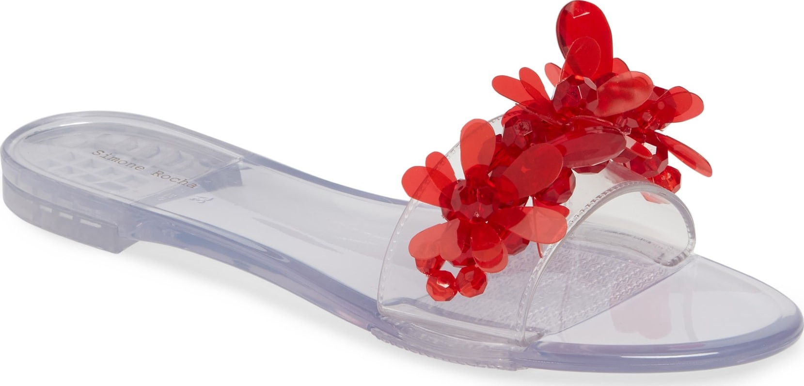 Simone Rocha Embellished Jelly Slide Sandal