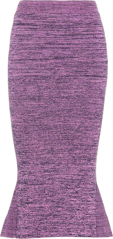 Stella McCartney Knitted cotton midi skirt