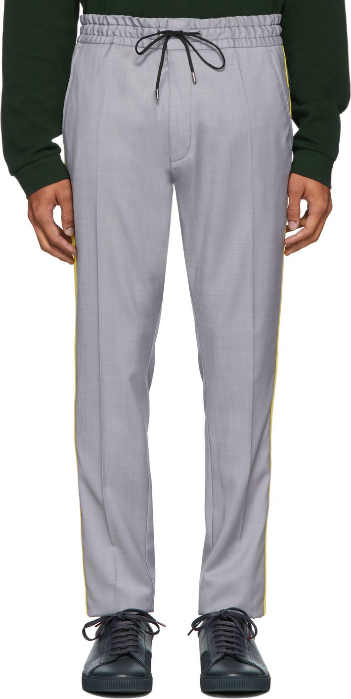 HUGO Grey Wool Zander Trousers
