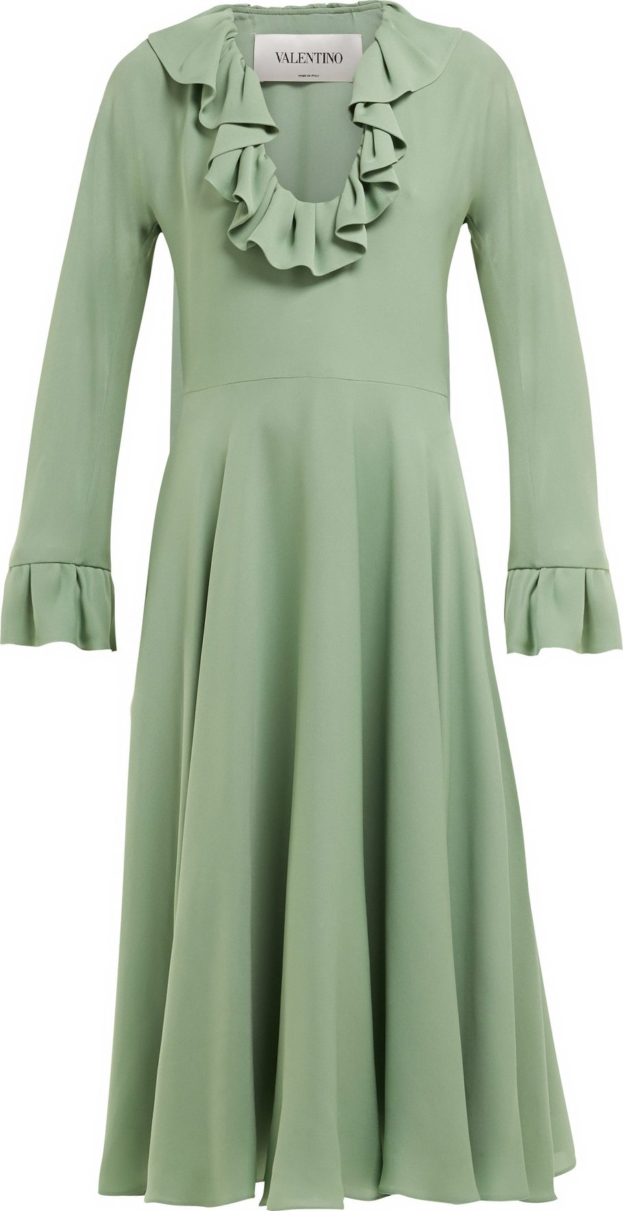 Valentino Ruffled silk-georgette dress