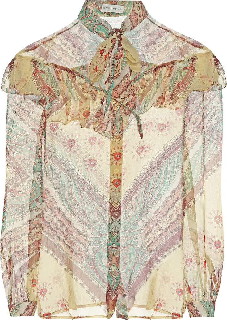 Etro Printed silk blouse