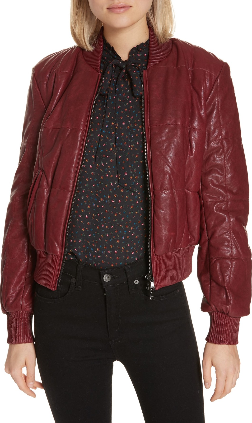 Veronica Beard Malin Leather Jacket