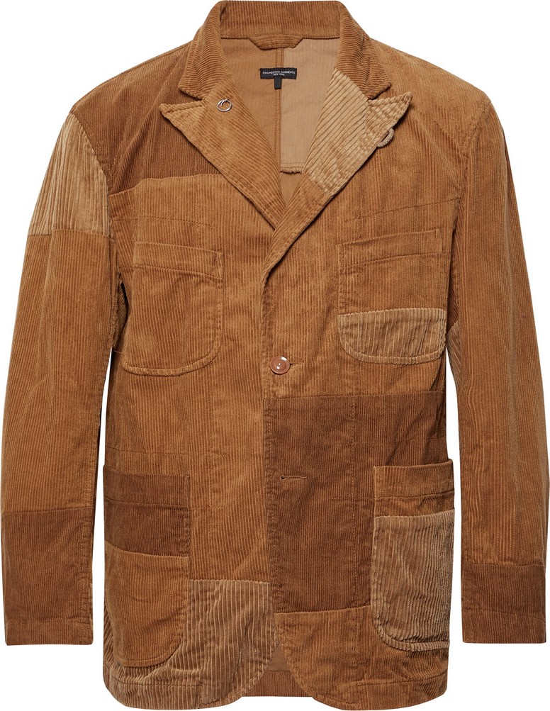 Engineered Garments Camel Patchwork Cotton-Corduroy Blazer