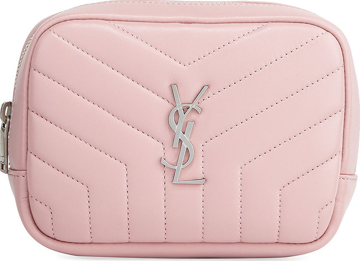 Saint Laurent Loulou Monogram Square Quilted Leather Cosmetics Case