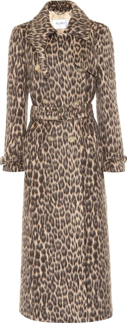 Max Mara Fiacre leopard alpaca wool-blend coat