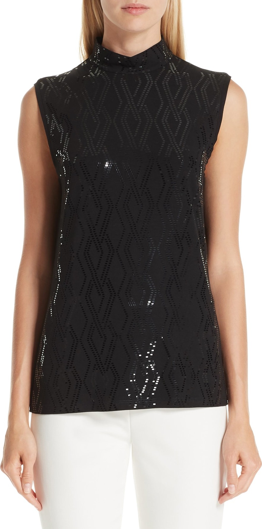 St. John Soft Wash Jersey Top