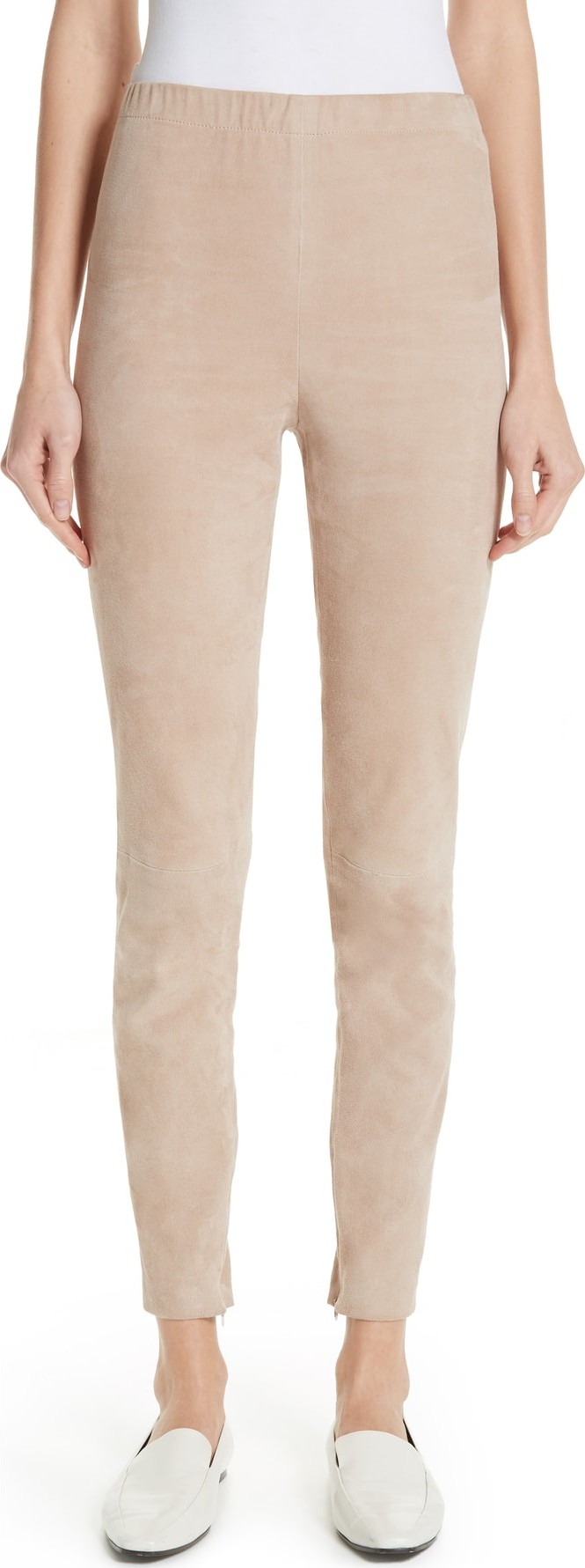St. John Stretch Suede Ankle Leggings