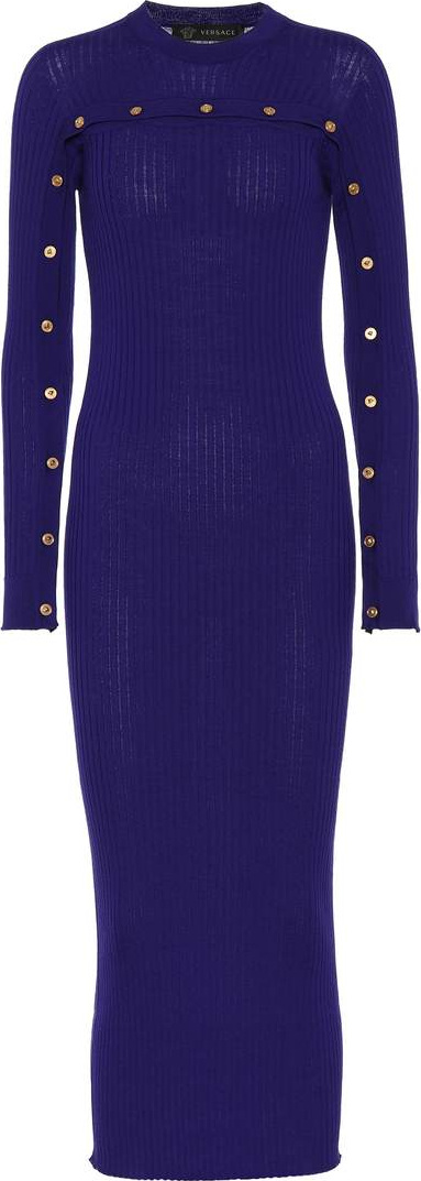 Versace Ribbed wool dress