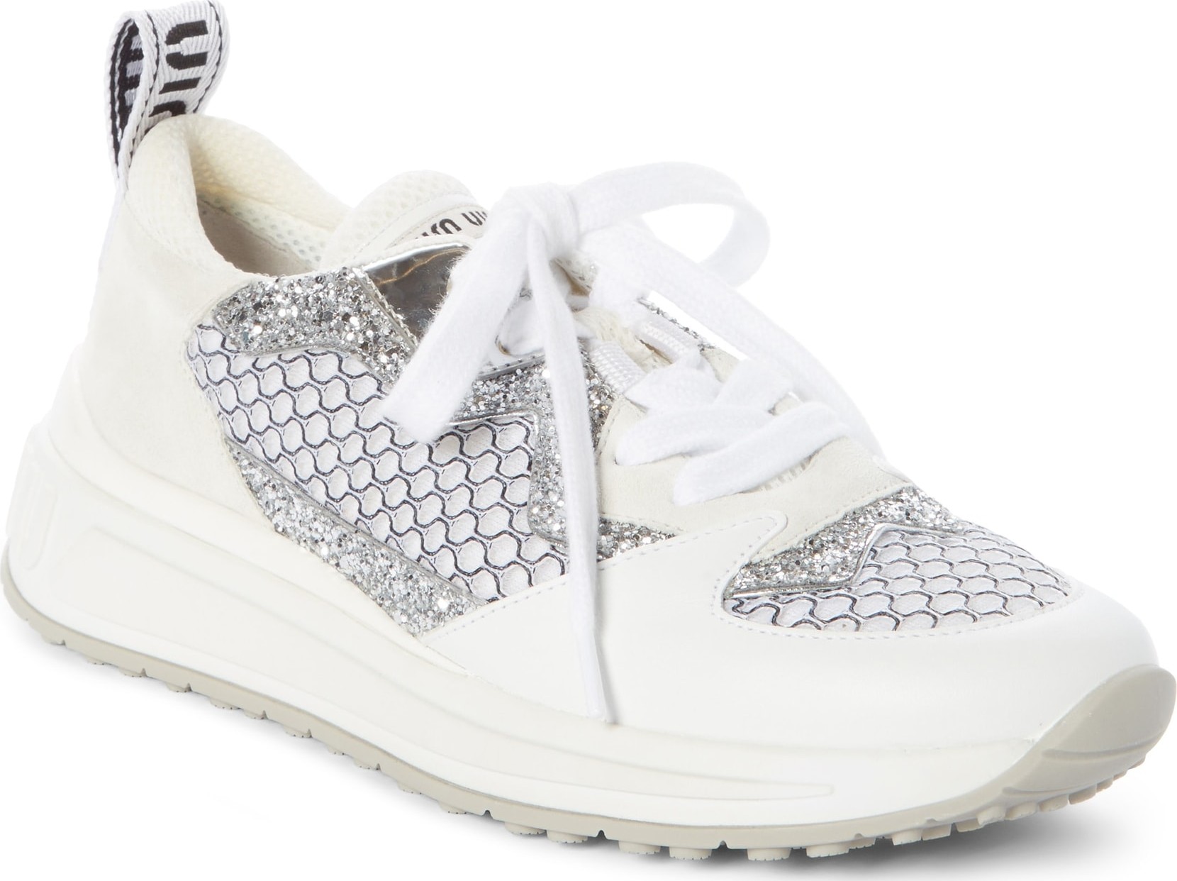 Miu Miu Mesh Glitter Sneaker