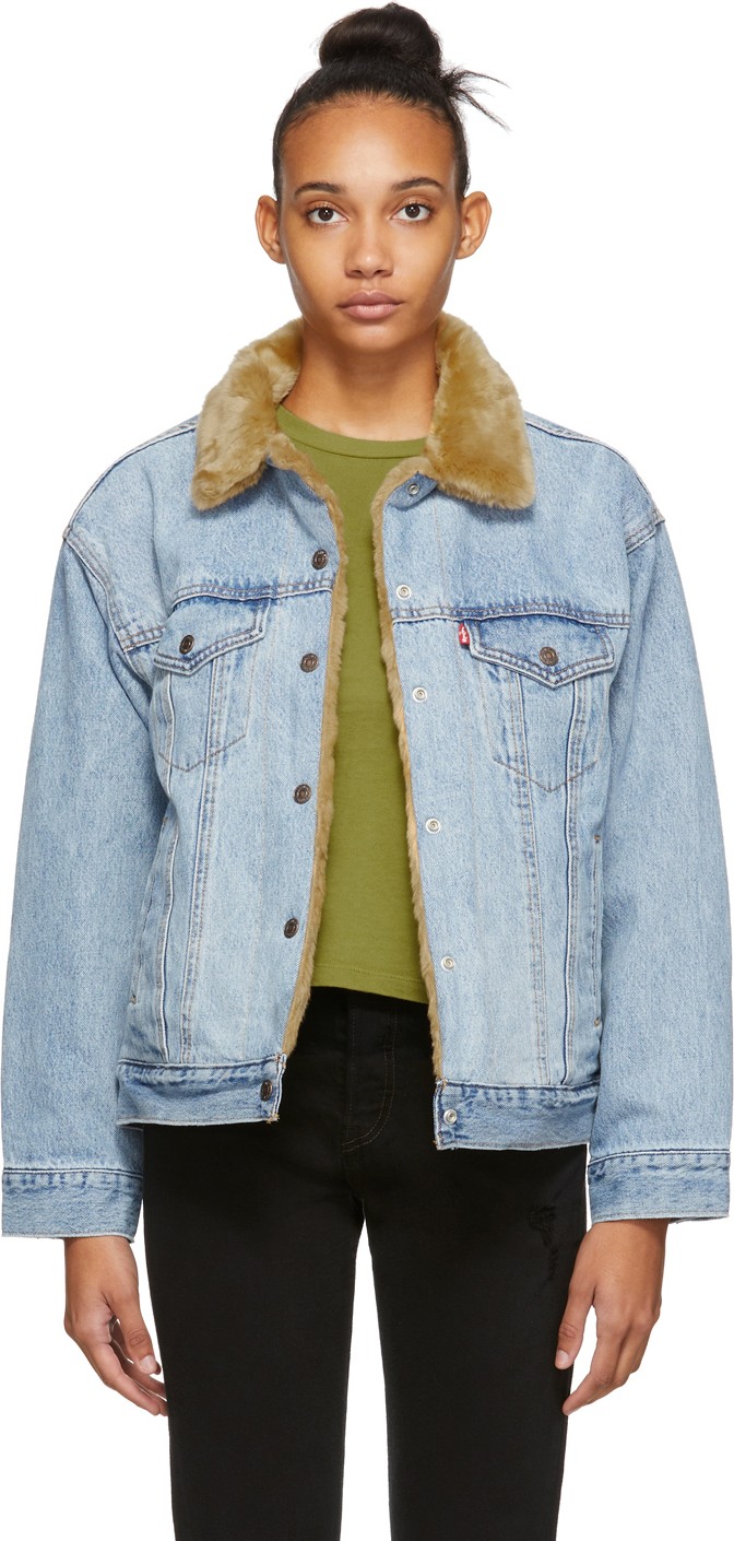 LEVI’S Reversible Indigo Denim Dad Trucker Jacket