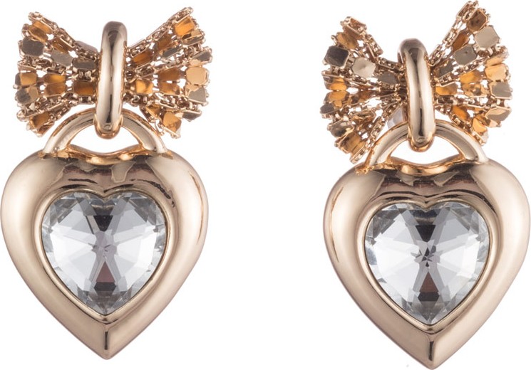 DANNIJO Elora Crystal Heart Drop Earrings