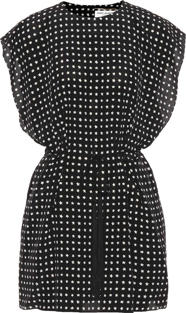 Saint Laurent Printed silk dress