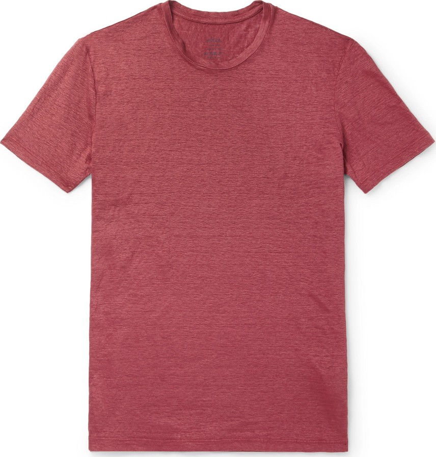 Altea Garment-Dyed Slub Linen T-Shirt