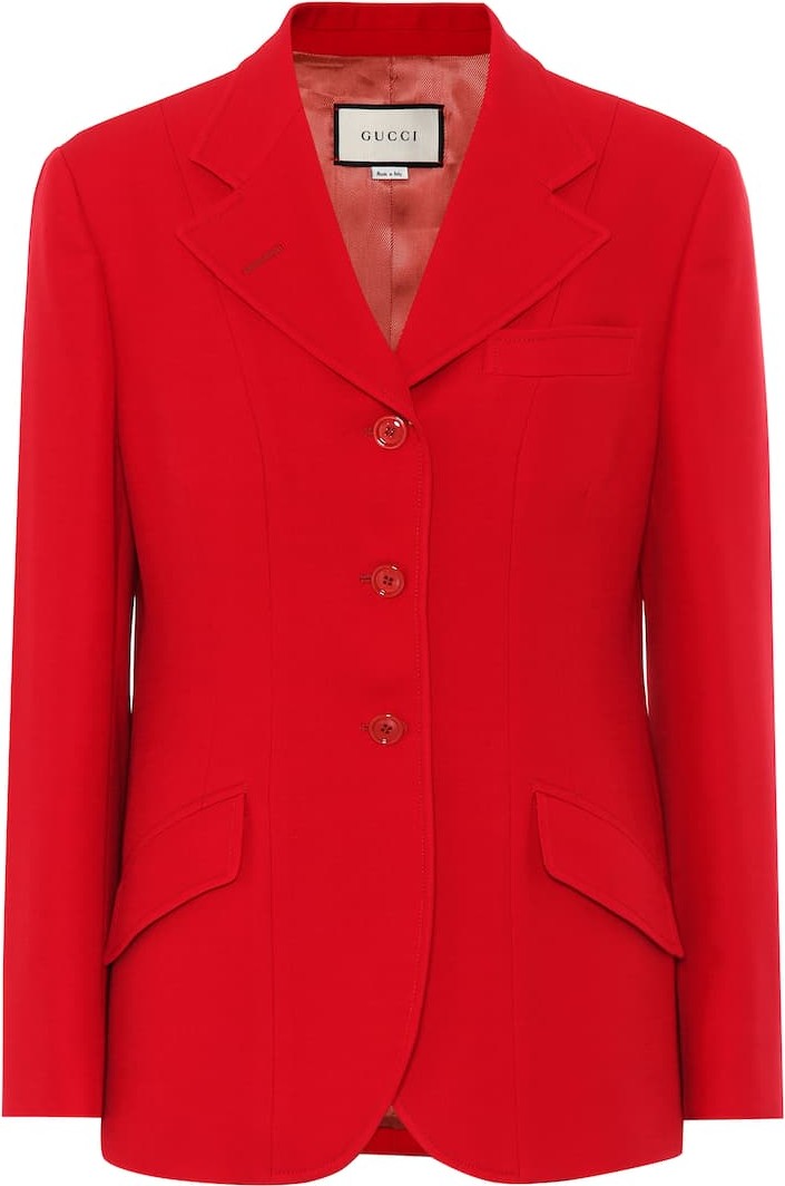 Gucci Wool and silk drill blazer