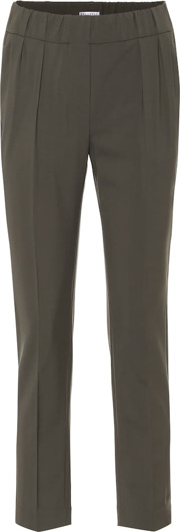 Brunello Cucinelli Wool-blend cropped pants