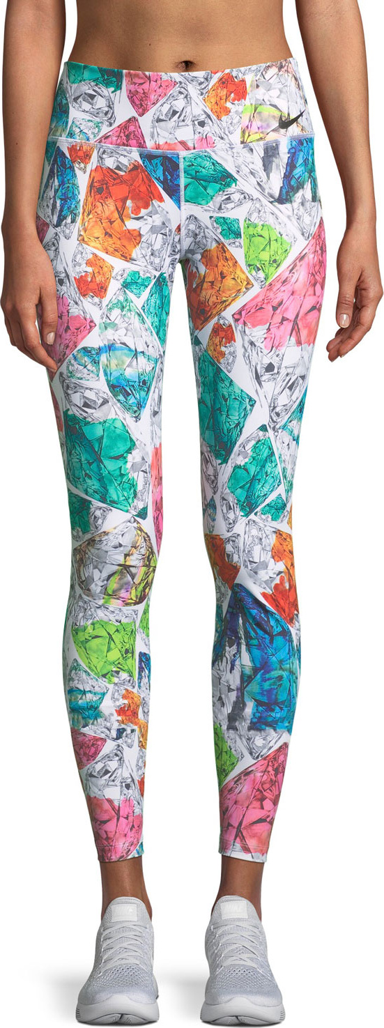 Nike Power Mosaic-Print Running Tights