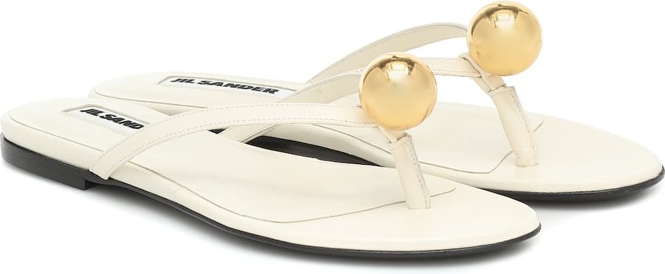 Jil Sander Leather thong sandals