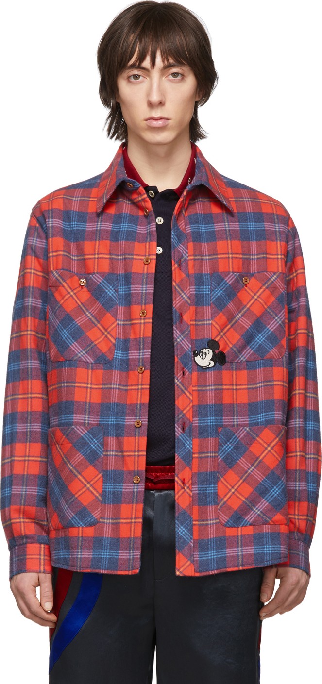 Gucci Red & Blue Disney Edition Check Jacket