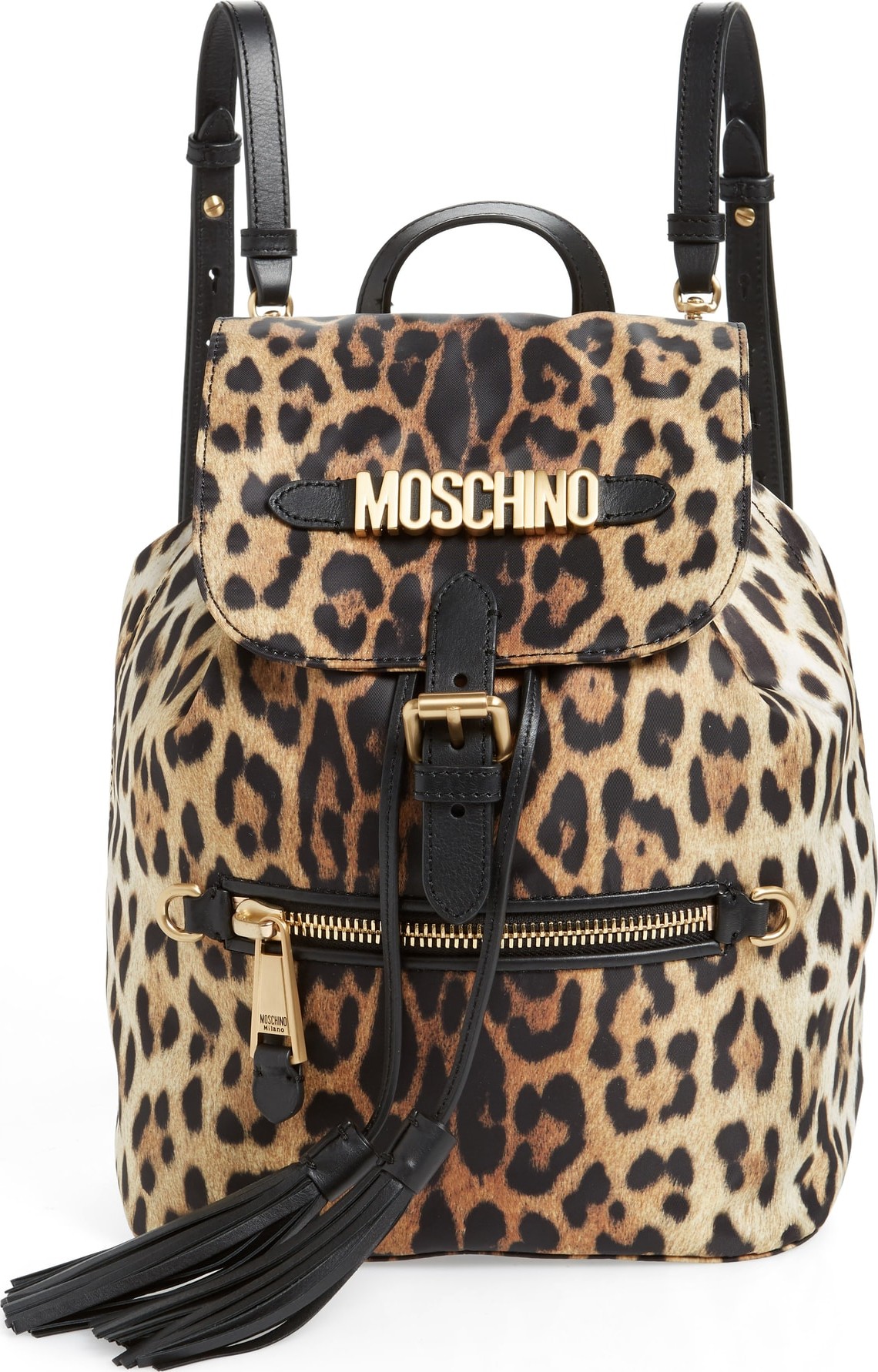Moschino Leopard Print Backpack