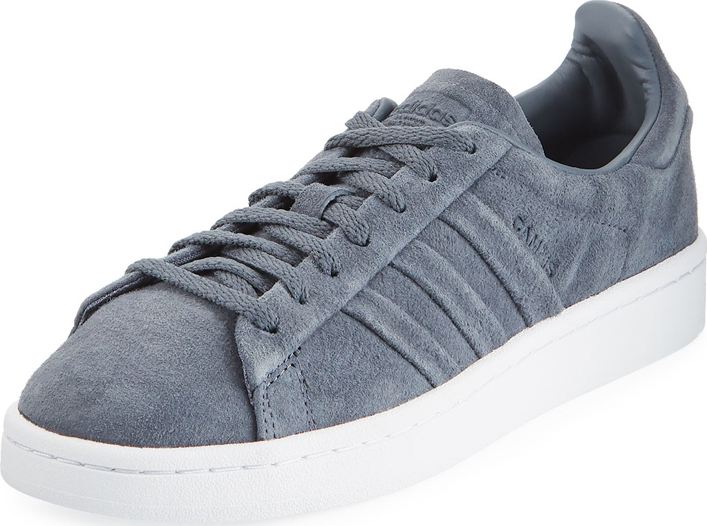 Adidas Campus Stitch & Turn Suede Lace-Up Sneakers, Onyx