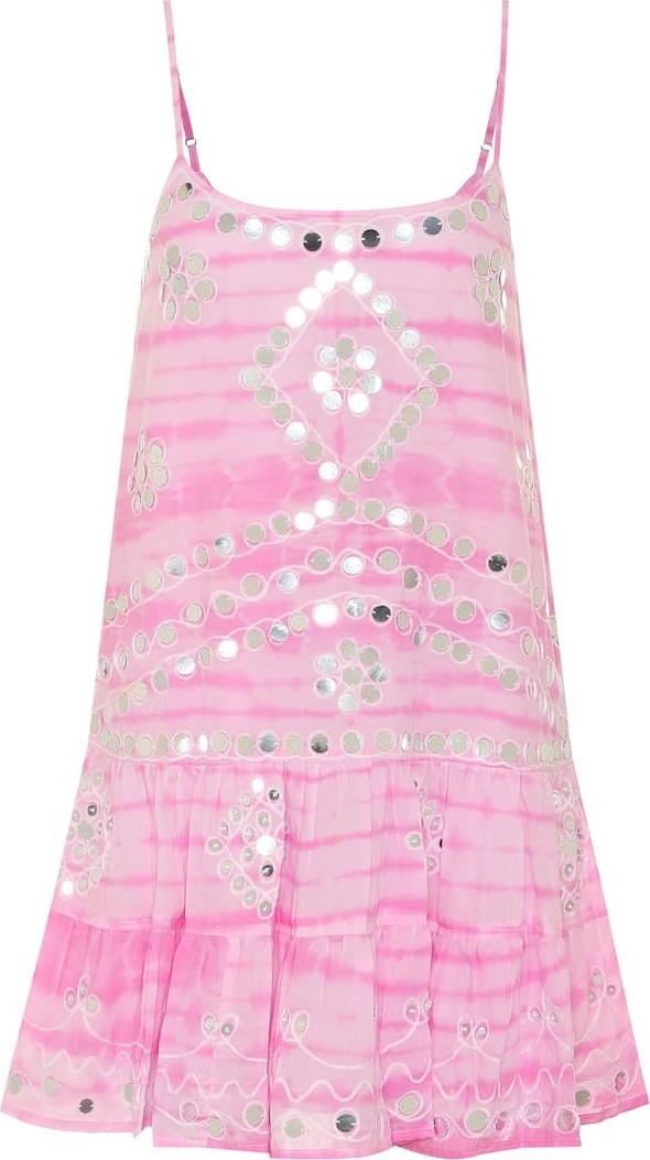 Juliet Dunn Exclusive to Mytheresa – Embellished cotton minidress