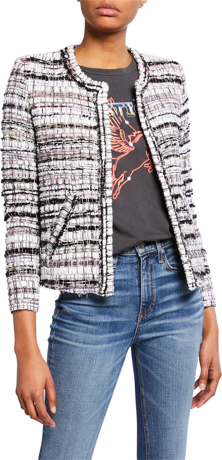 IRO Gunta Open-Front Tweed Jacket