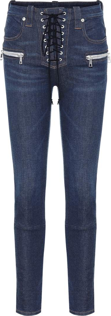 Unravel Lace-up skinny jeans