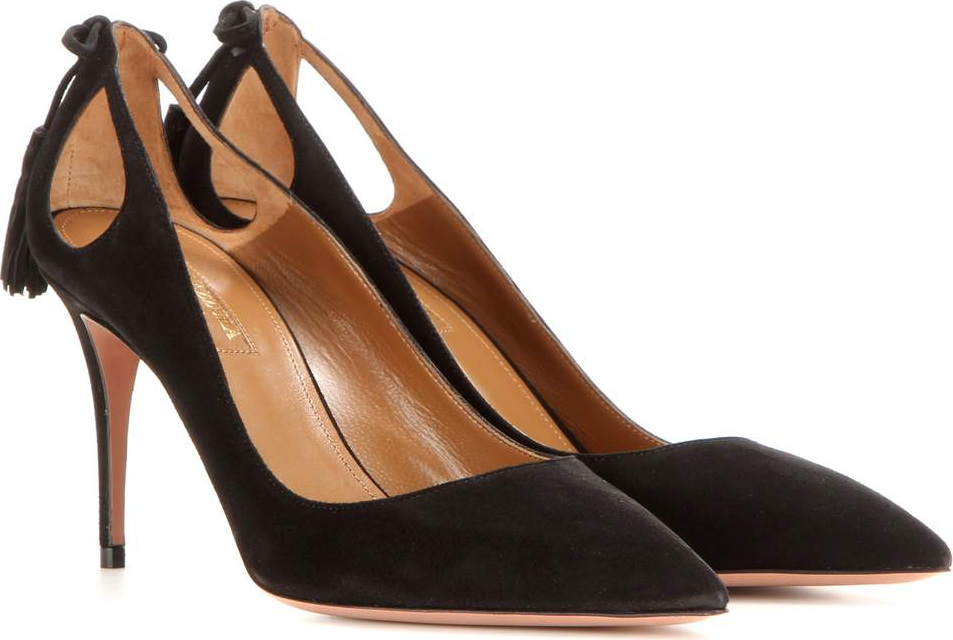 Aquazzura Forever Marilyn 85 suede pumps