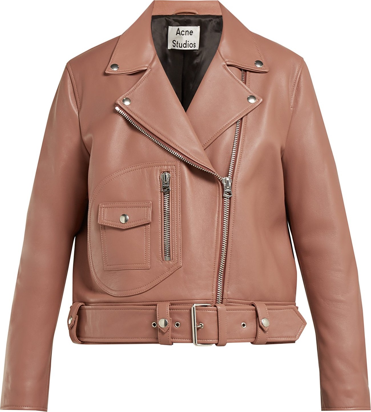 Acne Studios Merlyn oversized leather biker jacket