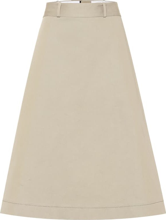 Bottega Veneta Cotton twill midi skirt