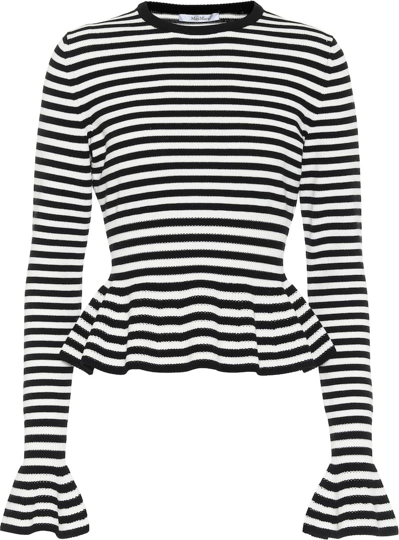 Max Mara Jerzu striped peplum sweater