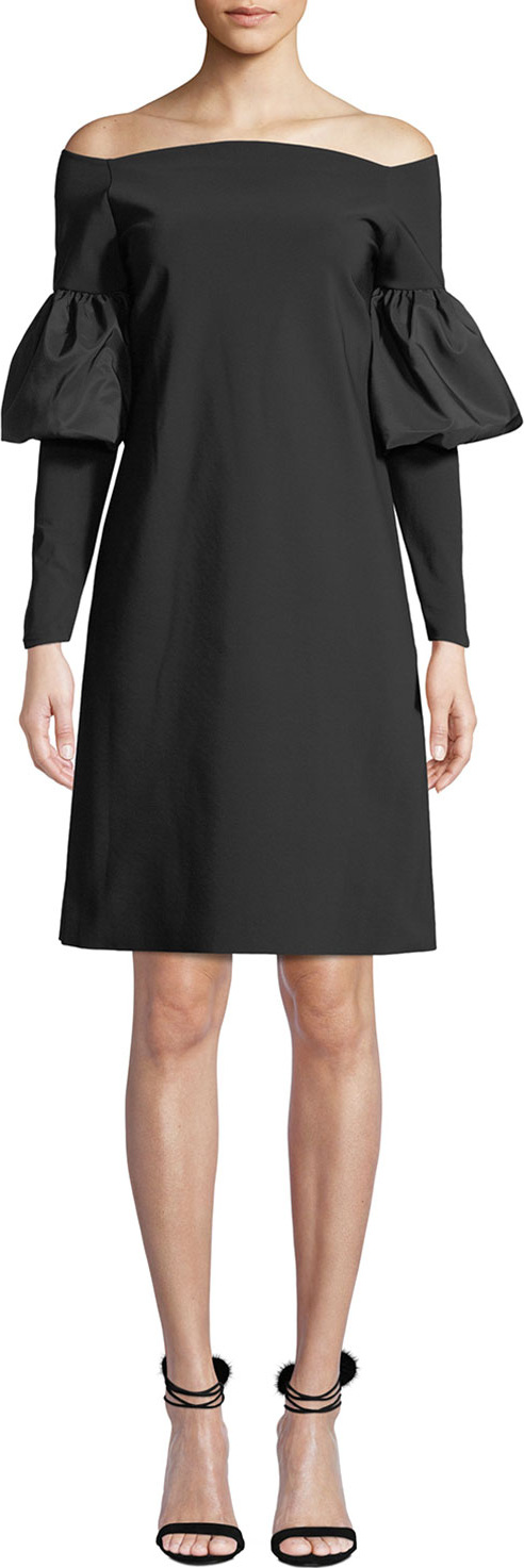 La Petite Robe di Chiara Boni Zose Taffeta Balloon-Sleeve Dress
