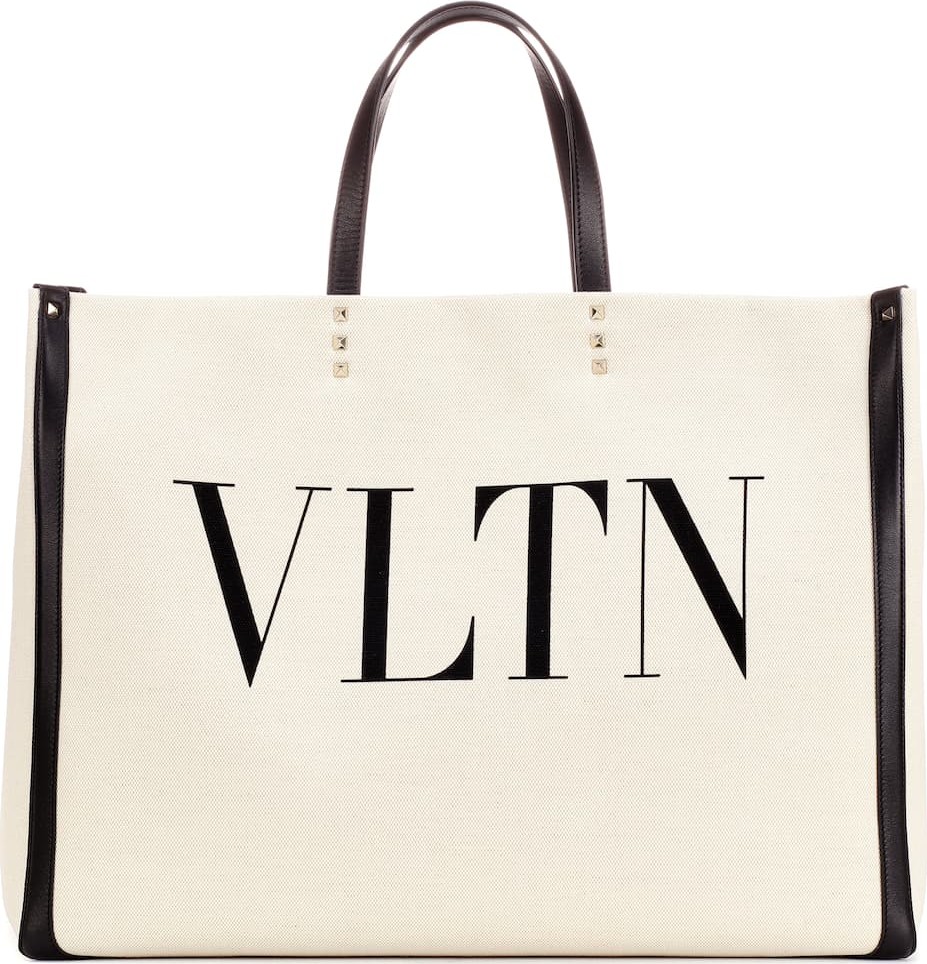 Valentino Valentino Garavani VLTN leather-trimmed tote