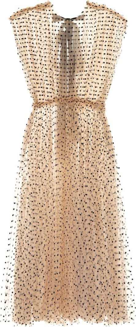 Khaite Alix flocked midi dress