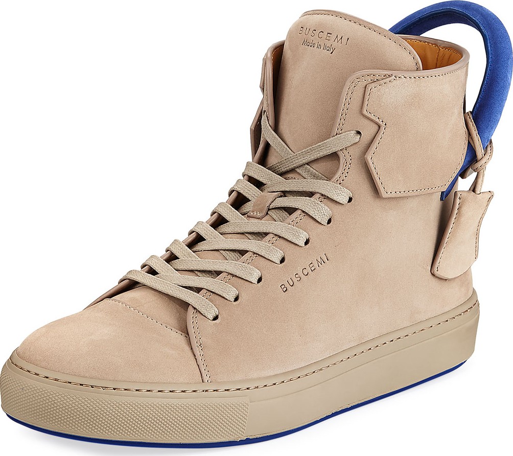 Buscemi Men's 125mm Nubuck High-Top Sneakers