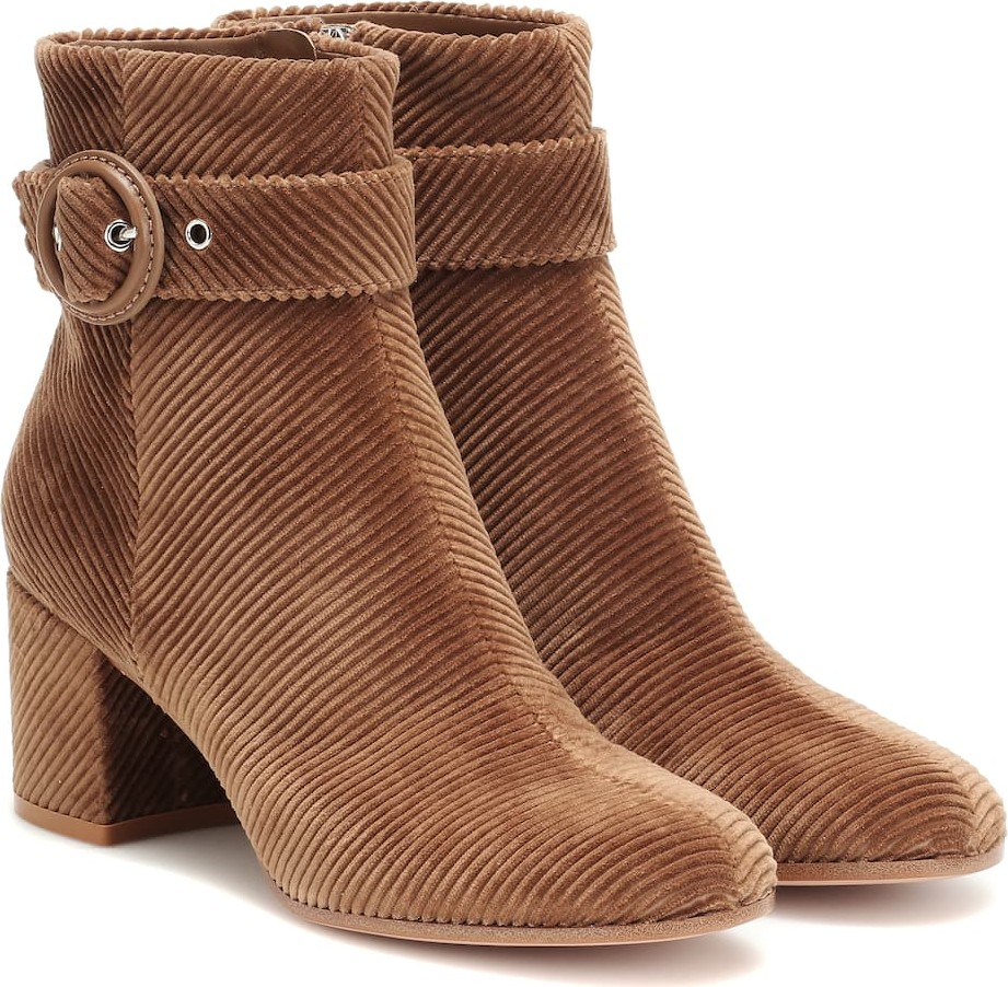 Gianvito Rossi Lucas corduroy ankle boots