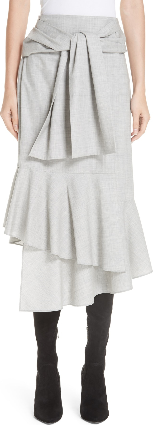 ADEAM Ruffled Suiting Skirt