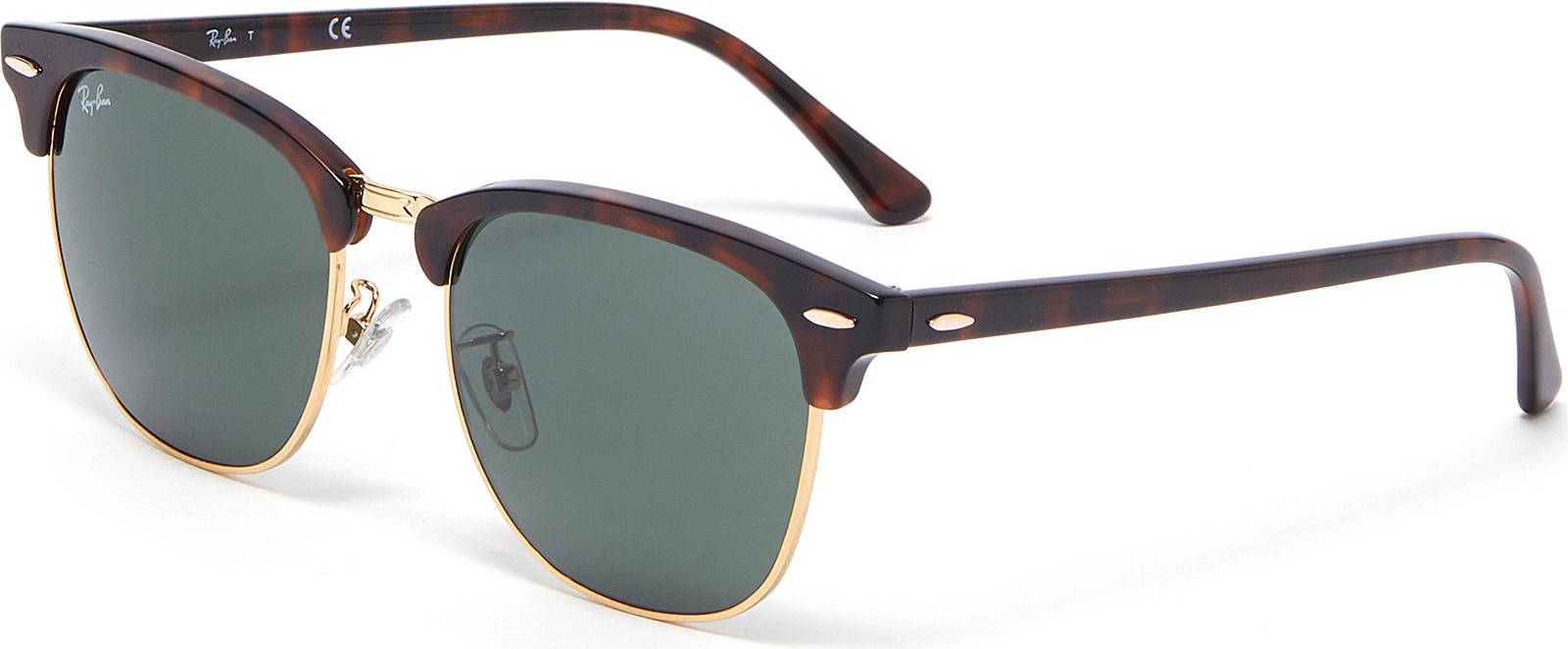 Ray Ban 'Clubmaster' tortoiseshell effect acetate frame sunglasses