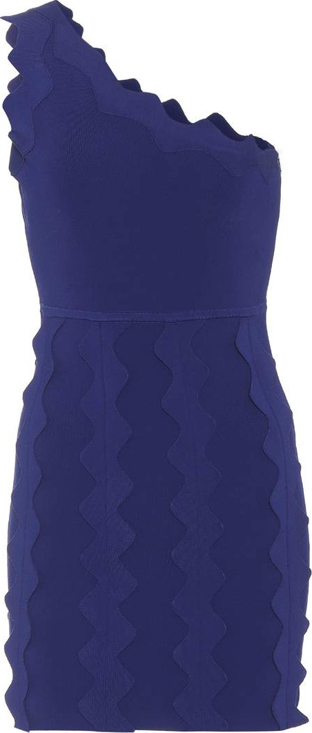 David Koma One-shoulder knit mini dress