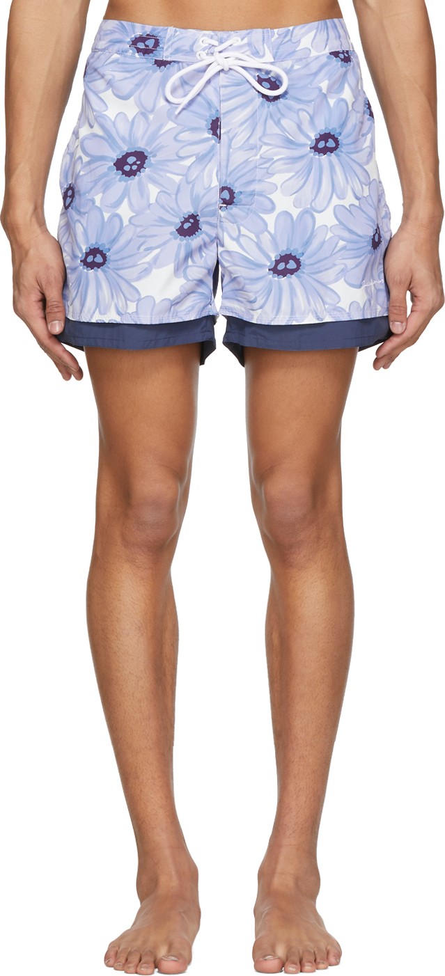 Jacquemus Blue 'Le Double' Swim Shorts