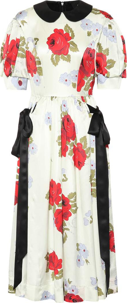 Simone Rocha Floral-printed silk dress