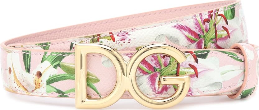 Dolce & Gabbana Floral leather belt