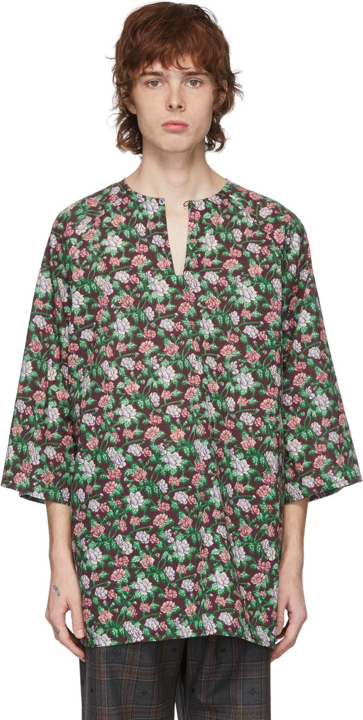 Gucci Burgundy Tunic Shirt