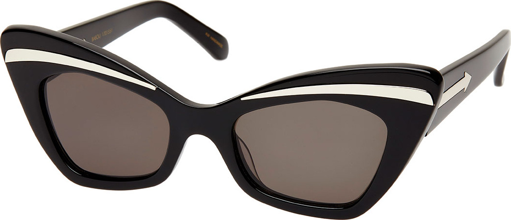 Karen Walker Babou Cat-Eye Sunglasses, Black