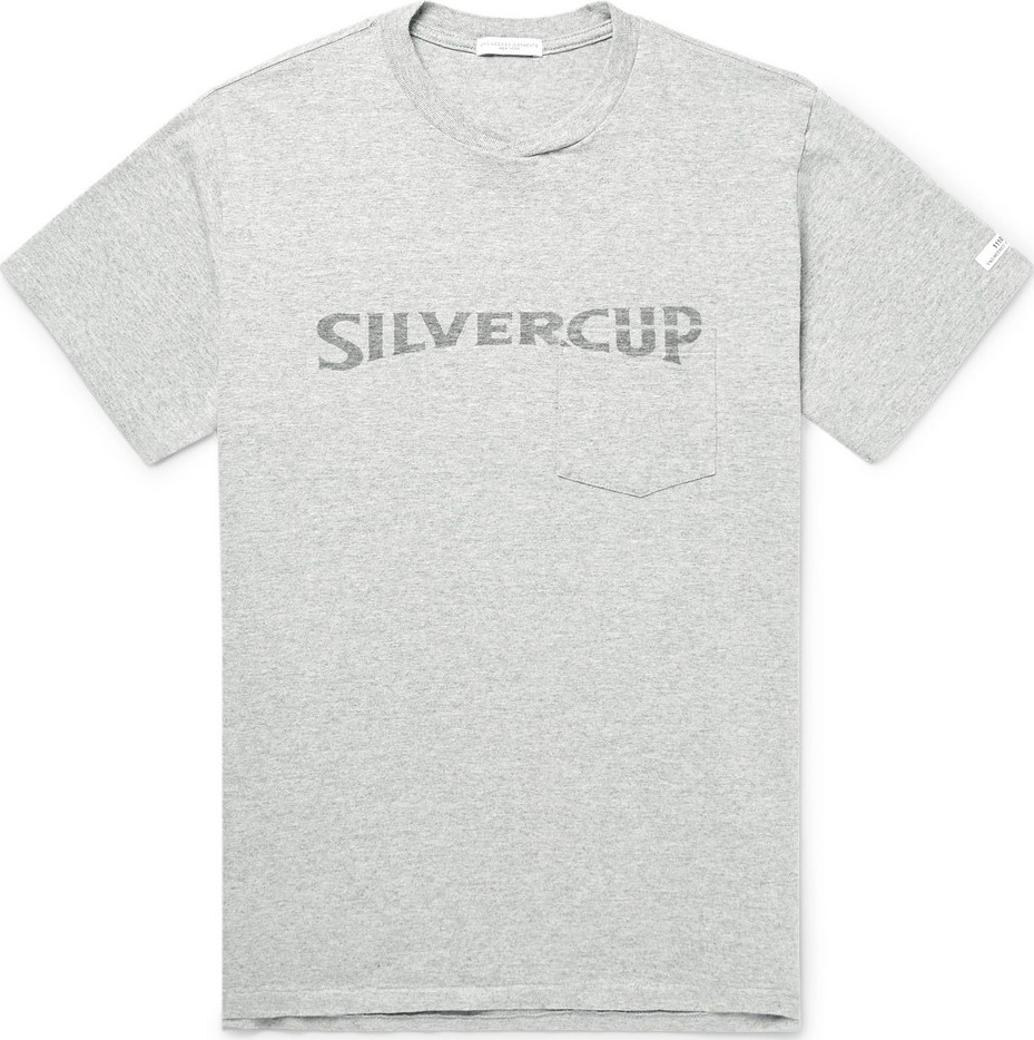 Engineered Garments Printed Mélange Cotton-Blend Jersey T-Shirt