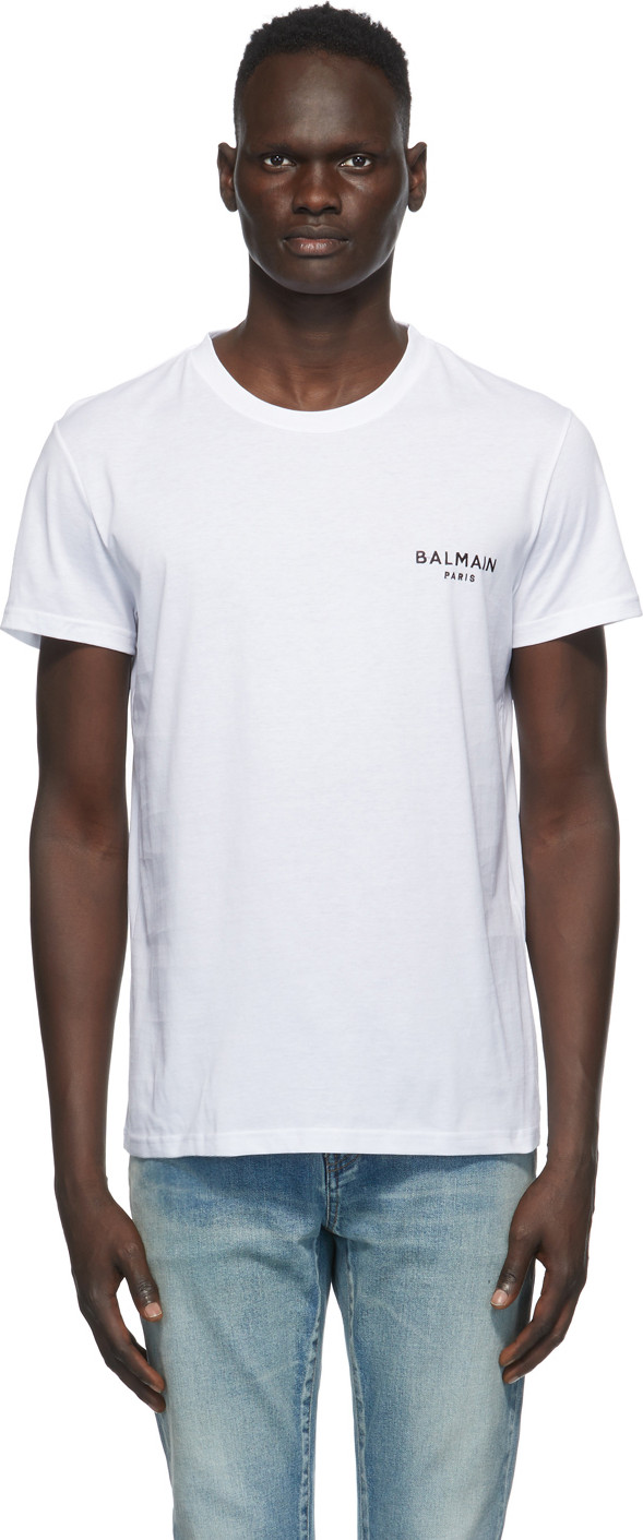 Balmain - White Round Neck T-Shirt