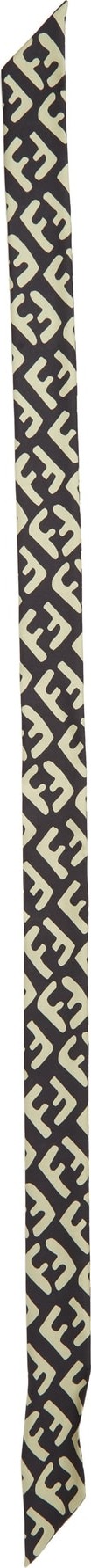 Fendi Art Logo Wrappy Silk Skinny Scarf
