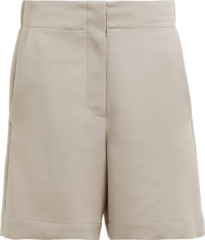 Raey Elasticated-back wool-blend shorts