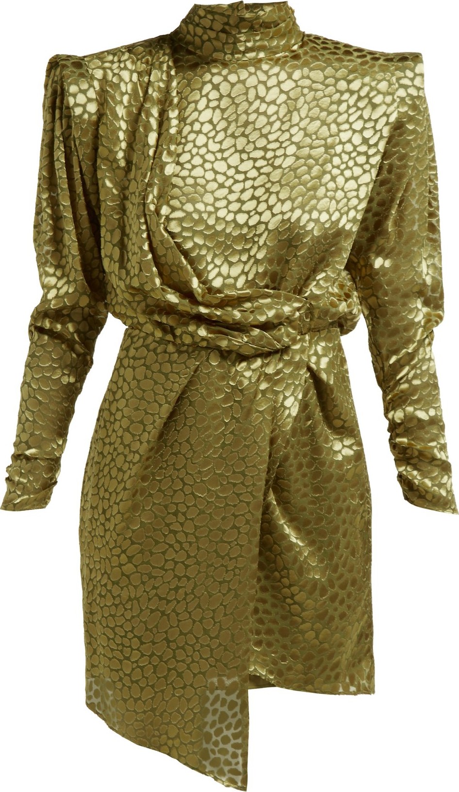 Dundas Gathered fil-coupé chiffon dress